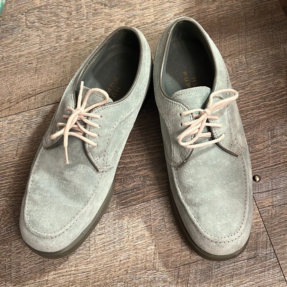 Hush Puppies Blue Suede Oxford Shoes Women's sz 7.5